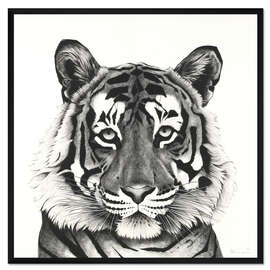 Gerahmter Kunstdruck Tigerkopf