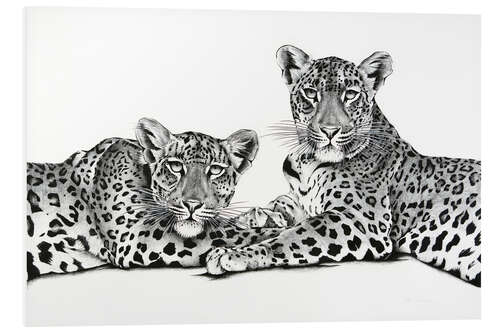 Foam board print Two leopards