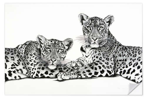 Wall sticker Two leopards