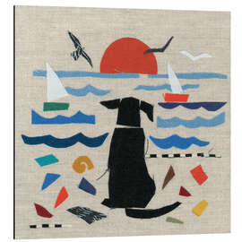 Magnettafel Hund am Meer