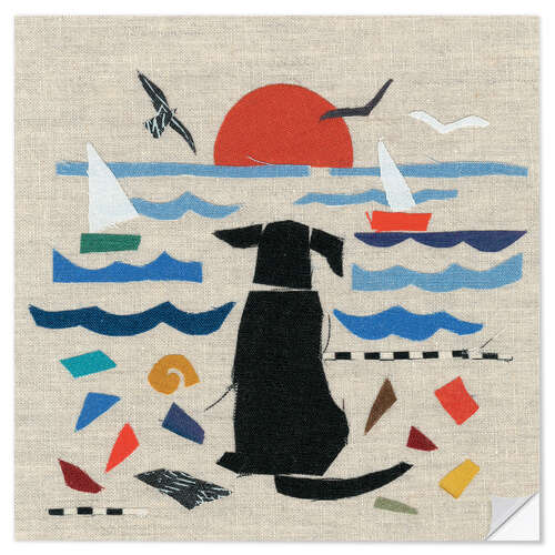 Wall sticker Dog by the sea