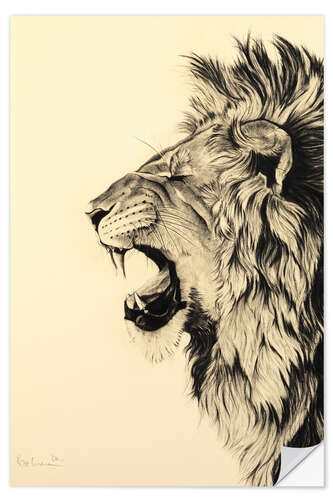 Wall sticker Roaring lion