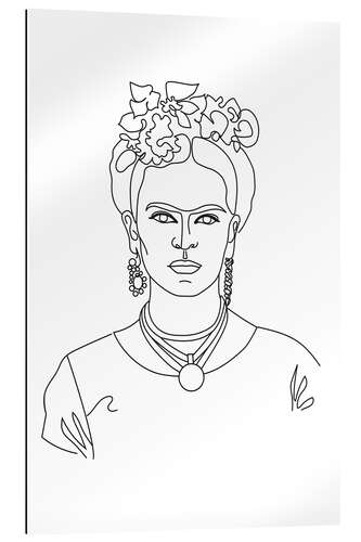 Gallery print Frida Kahlo line art