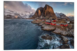 Aluminium print Sunrise in the Lofoten