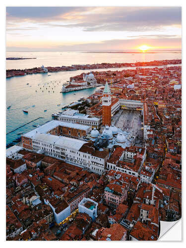 Naklejka na ścianę Sunset over Venice