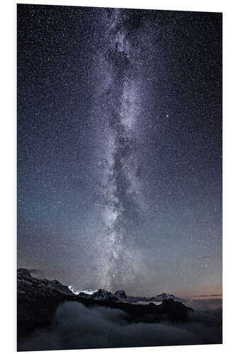 Foam board print Milky Way in the night sky, Switzerland