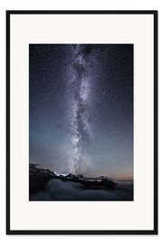 Gerahmter Kunstdruck Milchstraße am Nachthimmel, Schweiz