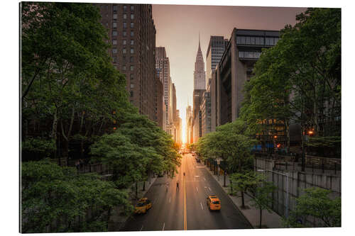 Gallery print New York City sunset