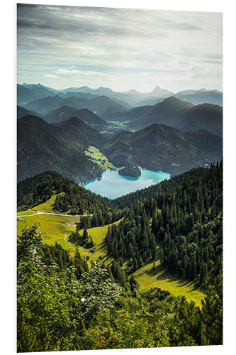 Foam board print Walchensee Bavaria, Germany