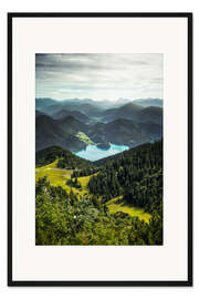 Gerahmter Kunstdruck Walchensee Bayern, Deutschland