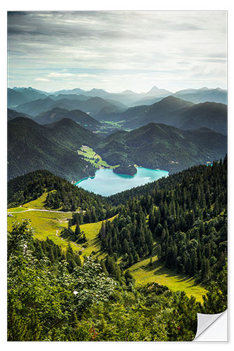 Naklejka na ścianę Walchensee Bavaria, Germany