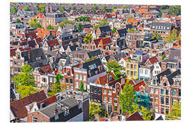 Foam board print The roofs of Amsterdam