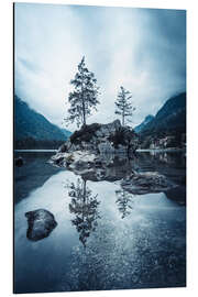 Tableau en aluminium Hintersee au crépuscule