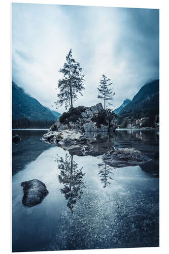 PVC print Hintersee in the morning dusk