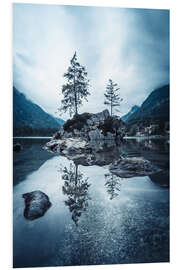 Hartschaumbild Hintersee in der Morgen Dämmerung