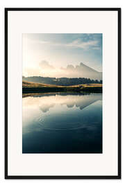 Gerahmter Kunstdruck Seiser Alm bei Sonnenaufgang