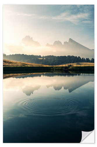 Sisustustarra Alpe di Siusi at sunrise