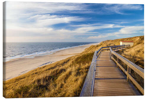 Canvas print Way to the beach on Sylt