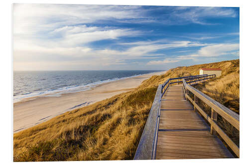 Tableau en PVC Chemin de la plage à Sylt