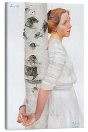 Obraz na płótnie  Lisbeth przy brzozie - Carl Larsson