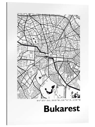 Gallery print City map of Bucharest