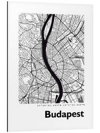Magnettafel Stadtplan von Budapest