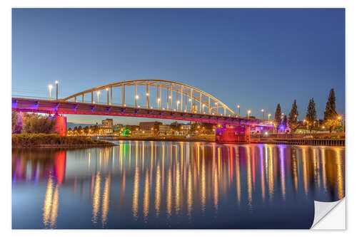 Självhäftande poster John Frost Bridge in Arnhem