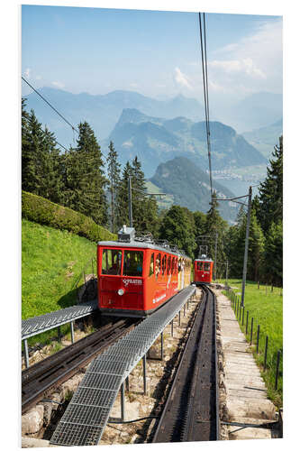 Stampa su PVC La ferrovia a cremagliera più ripida del mondo a Pilatus