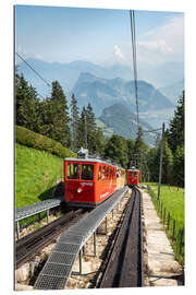 Tableau en plexi-alu Le train à crémaillère le plus raide du monde, Pilatus