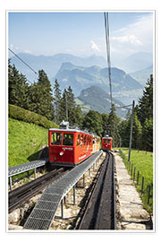 Poster Steepest cog railway in the world at Pilatus