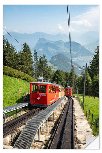 Wandsticker Steilste Zahnradbahn der Welt am Pilatus