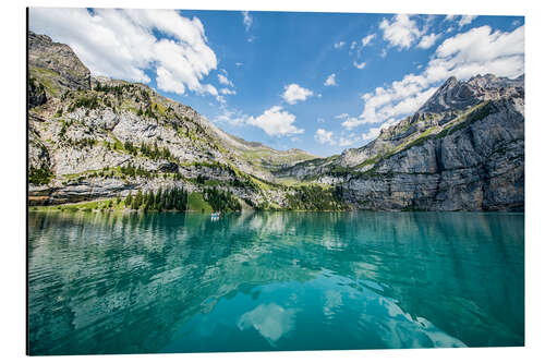 Tableau en aluminium Lac d'Oeschinen près de Kandersteg