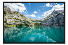 Gerahmter Kunstdruck Oeschinensee bei Kandersteg