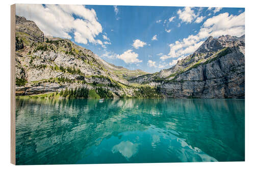 Holzbild Oeschinensee bei Kandersteg