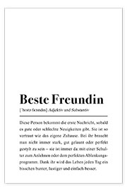 Poster Best friend (f.) definition - German