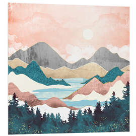 Foam board print Lake Sunrise Landscape