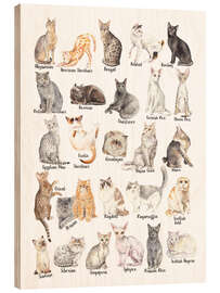 Wood print Cat Breeds