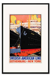 Gerahmter Kunstdruck Schwedisch-Amerikanische Linie (englisch)