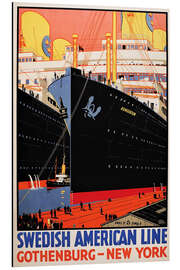 Magnettafel Schwedisch-Amerikanische Linie (englisch)