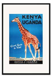 Gerahmter Kunstdruck Kenya und Uganda (englisch)