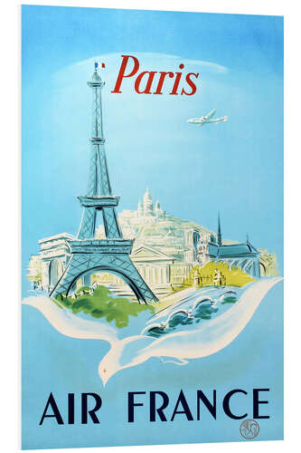 Foam board print Paris, Air France