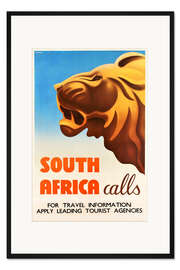 Gerahmter Kunstdruck Südafrika ruft (englisch)