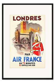 Gerahmter Kunstdruck London mit Air France (französisch)