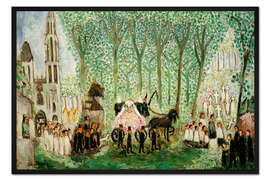 Gerahmter Kunstdruck Begräbnis in Senlis