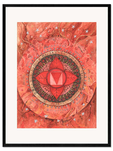 Ingelijste kunstdruk Root chakra
