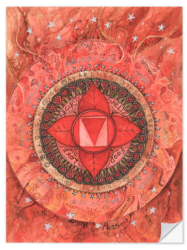 Selvklebende plakat Root chakra