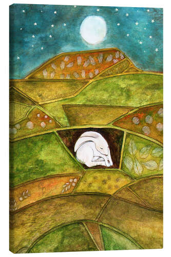 Tableau sur toile Bonne nuit mon lapin