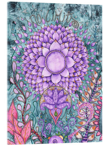 Akryylilasitaulu Crown chakra