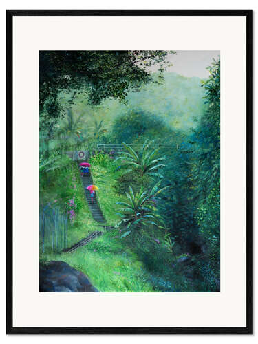 Framed art print A staircase in the jungle