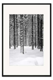 Gerahmter Kunstdruck Winterwald